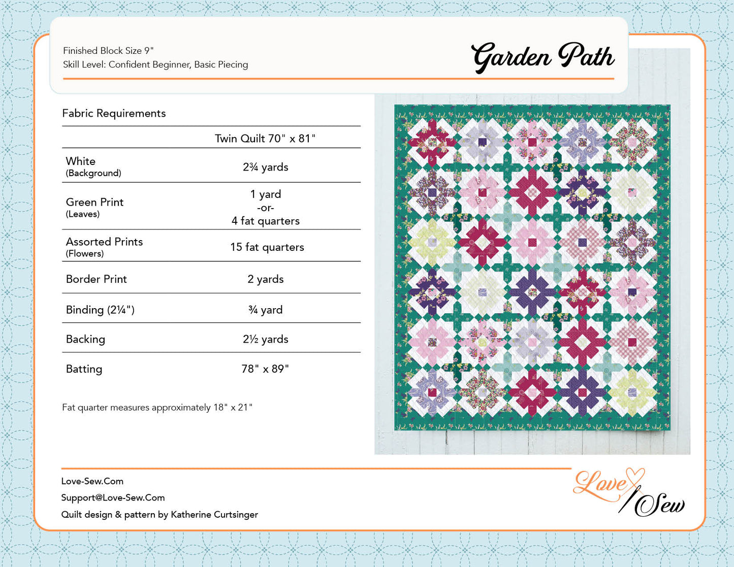 Garden Path Quilt Pattern