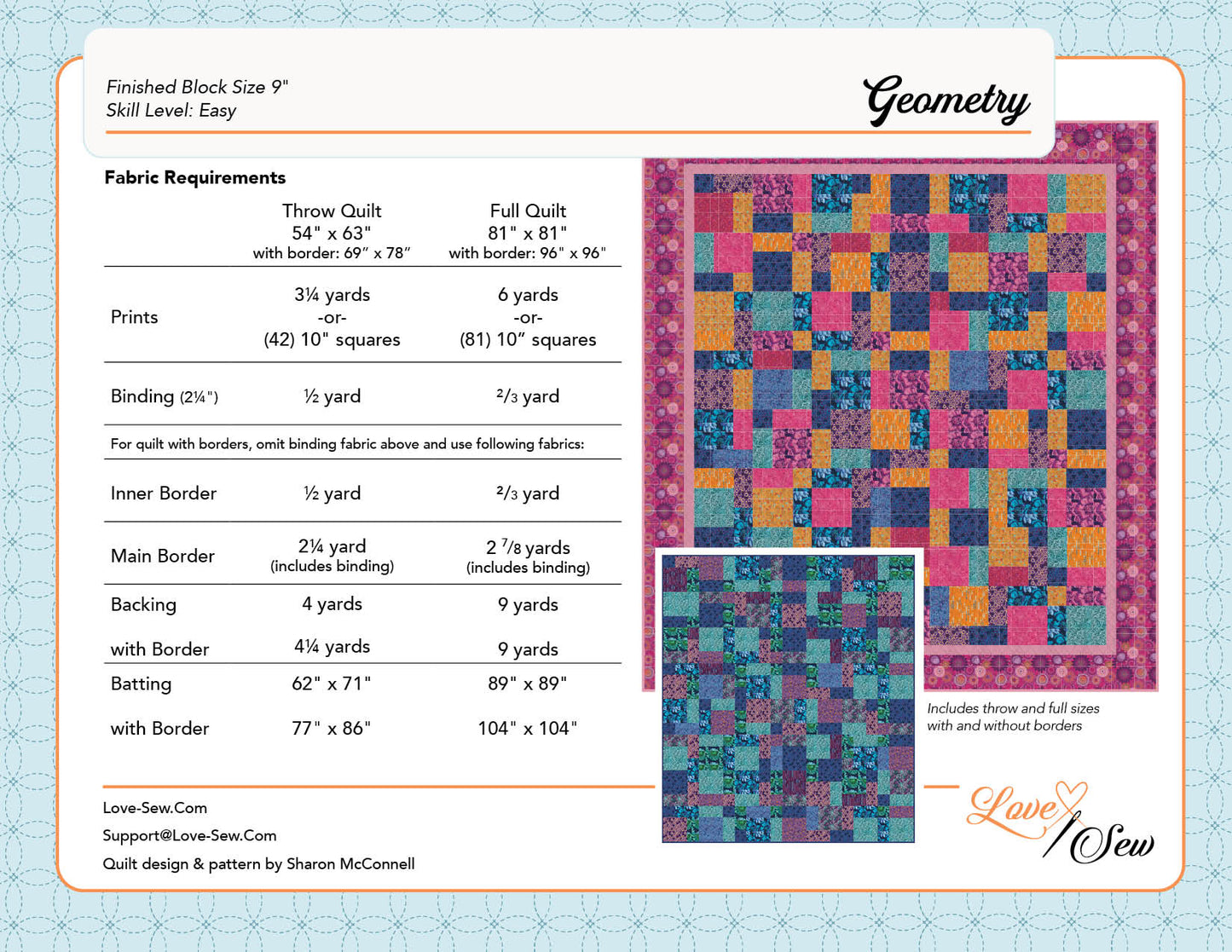 Geometry Quilt Pattern