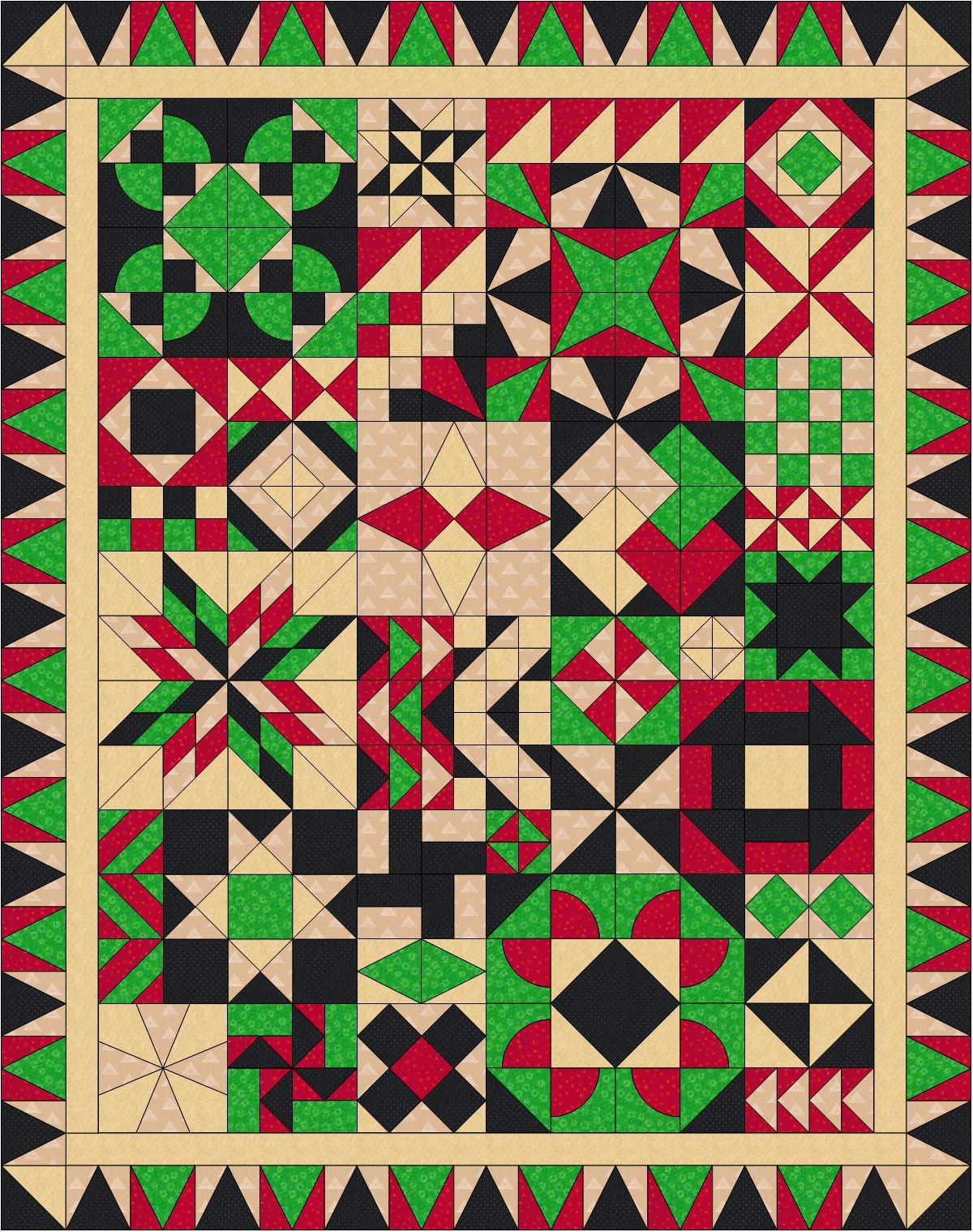 Jumbled Quilt Pattern